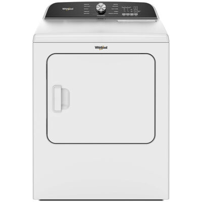 Whirlpool 29 in. 7.0 cu. ft. Electric Dryer with Wrinkle Shield Option, Steam Cycle & Sensor Dry - White | WED6150PW