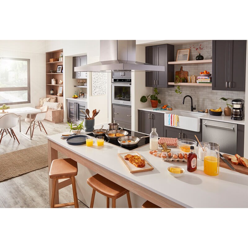 KitchenAid 30 in. 5-Burner Induction Cooktop with Simmer Burner & Power Burner - Stainless Steel, , hires