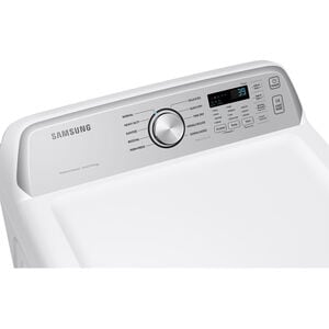 Samsung 27 in. 7.4 cu. ft. Smart Electric Dryer with Sanitize Cycle & Sensor Dry - White, White, hires