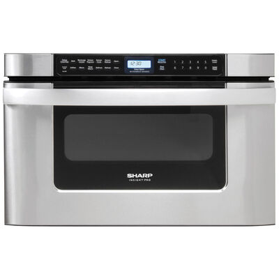 Sharp 24 in. 1.2 cu. ft. Microwave Drawer with 11 Power Levels & Sensor Cooking Controls - Stainless Steel | KB6524PS