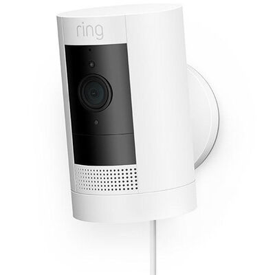 Ring - Stick Up Indoor/Outdoor Wired 1080p Security Camera - White | B0C5QRYBJB