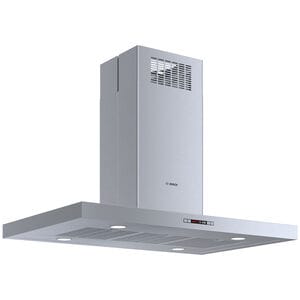 Bosch 800 Series 42 in. Convertible Chimney Style Range Hood with 600 CFM, 4 Fan Speeds & 4 Halogen Lights - Stainless Steel, , hires