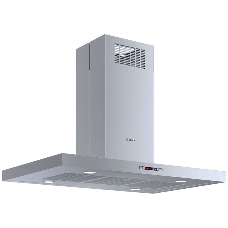 Bosch 800 Series 42 in. Convertible Chimney Style Range Hood with 600 CFM, 4 Fan Speeds & 4 Halogen Lights - Stainless Steel, , hires