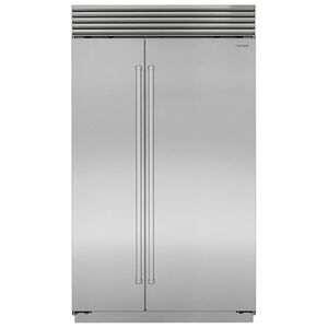 Sub-Zero Classic 48 in. 29.1 cu. ft. Built-In Smart Side-by-Side Refrigerator with Professional Handles - Stainless Steel, , hires