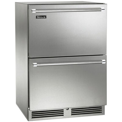 Perlick Signature Series 24 in. Built-In 5.2 cu. ft. Refrigerator Drawer - Custom Panel Ready | HP24RS-4-6DL