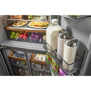 KitchenAid 36 in. 19.4 cu. ft. Counter Depth 4-Door French Door Refrigerator with Ice Maker - Stainless Steel, , hires