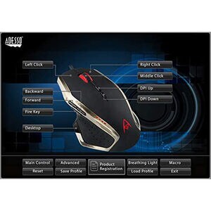 Adesso Multi-color 9-Button Programmable Gaming Mouse, , hires