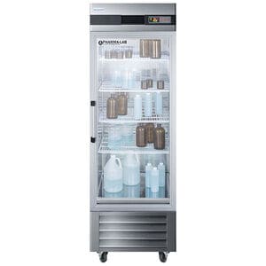 Summit 28 in. 23.0 cu. ft. Left-Hinged Freezerless Refrigerator for Pharmacy Use - Stainless Steel, , hires