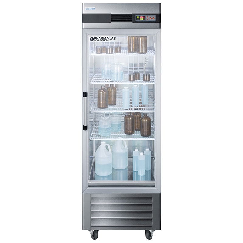 Summit 28 in. 23.0 cu. ft. Left-Hinged Freezerless Refrigerator for Pharmacy Use - Stainless Steel, , hires