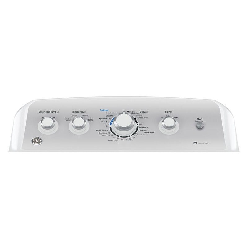 GE 27 in. 7.2 cu. ft. Electric Dryer with Aluminized Alloy Drum & Sensor Dry - White, , hires