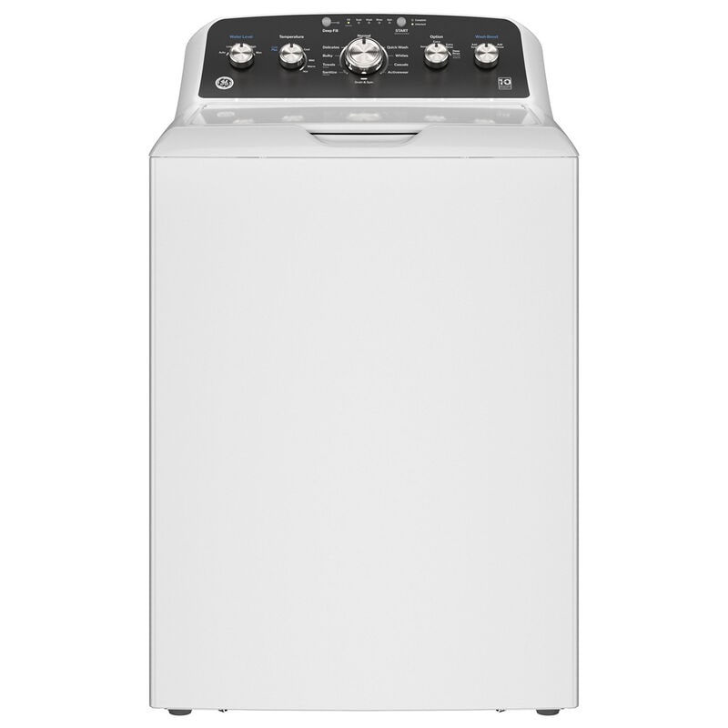 GE 27 in. 4.6 cu. ft. Top Load Washer with Stainless Steel Basket, Cold Plus, Wash Boost & Sanitize with Oxi - White, , hires