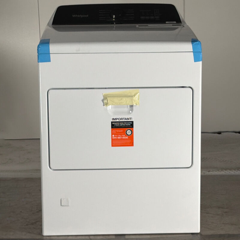 Whirlpool 29 in. 7.0 cu. ft. Top Loading Gas Dryer with 11 Dryer Programs, 1 Dry Options, Wrinkle Care & Sensor Dry - White (Open Box Good Condition), , hires