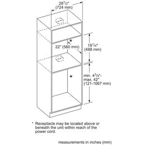 Thermador Professional Series 30 in. 1.6 cu. ft. 1000W Built-In Microwave with Convection & Sensor Cooking - Stainless Steel, , hires