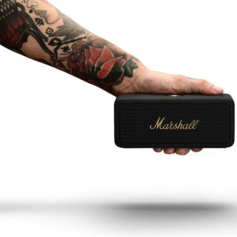  Marshall Emberton II Portable Bluetooth Speaker, Black & Brass  : Musical Instruments