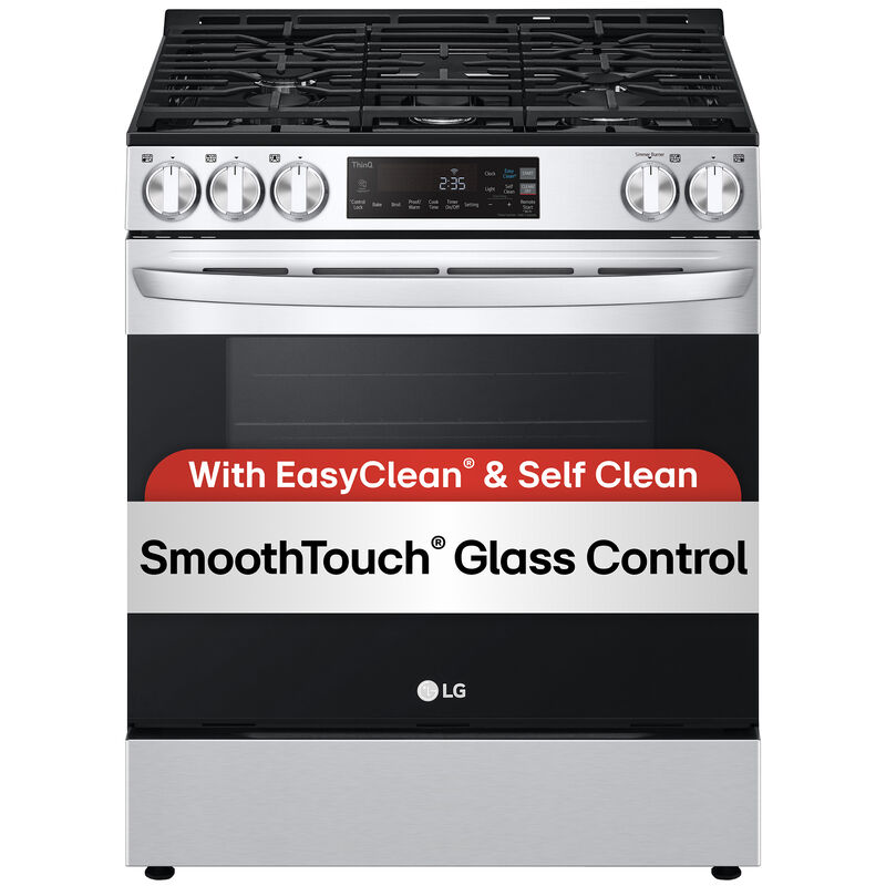 LG 30 in. 5.8 cu. ft. Smart Slide-In Gas Range with 5 Sealed Burners - PrintProof Stainless Steel, , hires