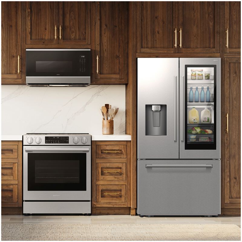 Samsung 36 in. 28.5 cu. ft. Smart French Door Refrigerator with Ice & Water Dispenser - Fingerprint Resistant Stainless, , hires