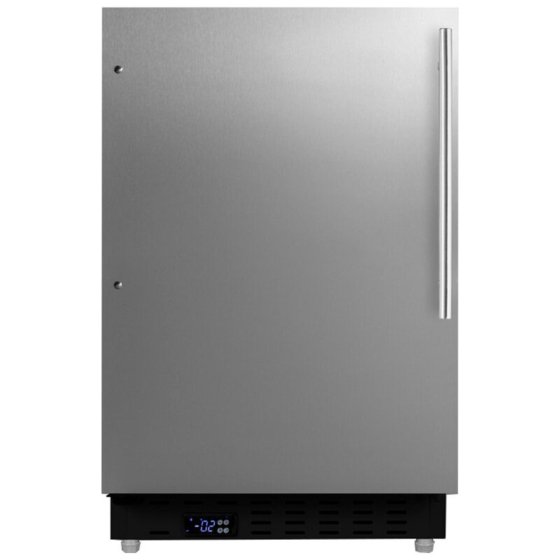 Summit 21 in. 2.6 cu. ft. Built-In Compact Upright Freezer with Adjustable Shelves - Stainless Steel, , hires