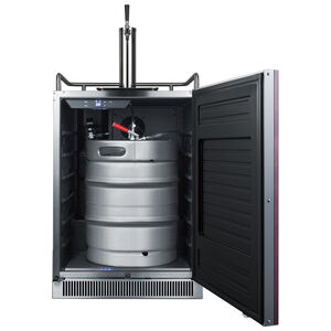 Summit 24 in. 6.5 cu. ft. Beer Dispenser with 1 Tap, Digital Controls & Digital Thermostat - Custom Panel Ready, , hires