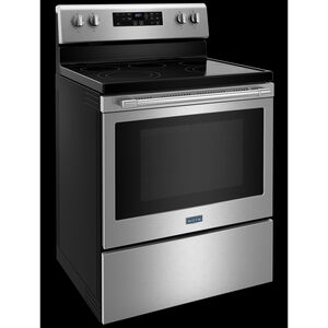 Maytag 30 in. 5.3 cu. ft. Air Fry Convection Oven Freestanding Electric Range with 5 Smoothtop Burners - Fingerprint Resistant Stainless, , hires