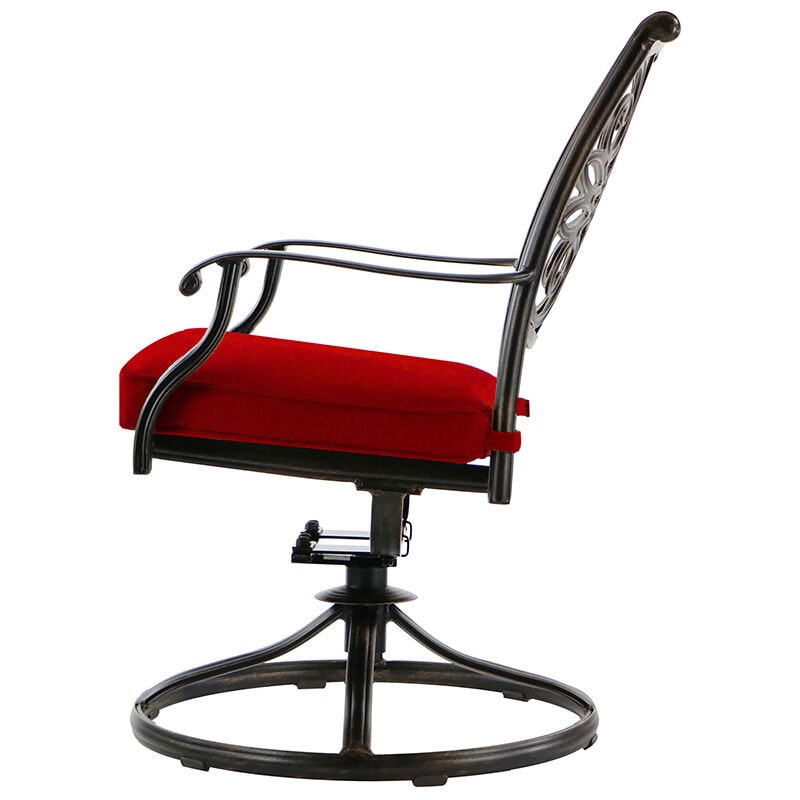 Hanover Traditions 3-Piece Bistro Set - Red, , hires