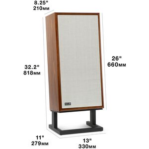 KLH Model Four 8" Three-Way Acoustic Suspension Loudspeaker System - English Walnut, , hires