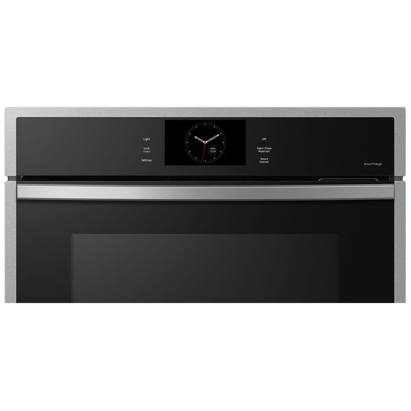 Samsung 30 in. 5.1 cu. ft. Electric Smart Wall Oven with Dual Convection & Steam Clean - Stainless Steel, , hires