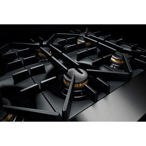 JennAir Rise Series 36 in. 5.1 cu. ft. Smart True European Convection Gas Range with 4 Sealed Burners & Griddle - Stainless Steel, , hires