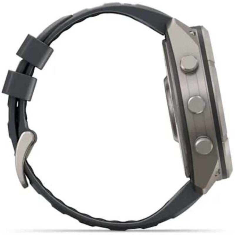 Garmin fenix 9 Pro 51 mm, AMOLED Smart Watch - Titanium with Graphite/Black Silicone Band, , hires