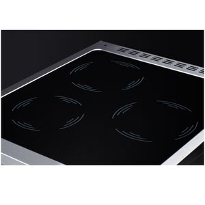 Summit 20 in. 2.0 cu. ft. Standard Convection Slide-In Electric Range with 3 Induction Burners - Stainless Steel, Stainless Steel, hires