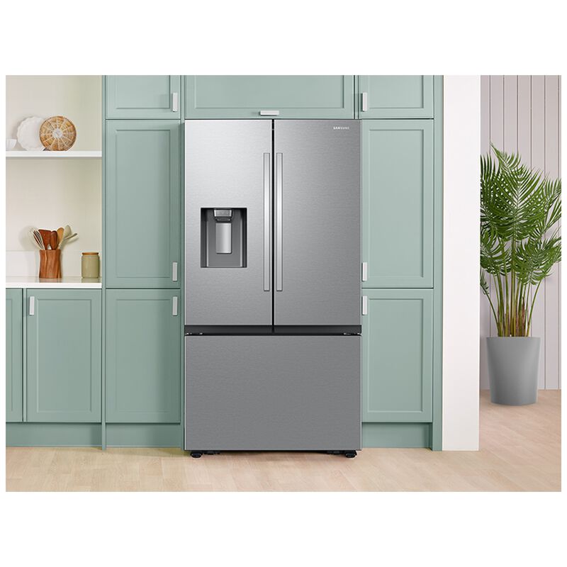 Samsung Bespoke 36 in. 30.5 cu. ft. Smart French Door Refrigerator with Ice & Water Dispenser - Fingerprint Resistant Stainless Steel, , hires