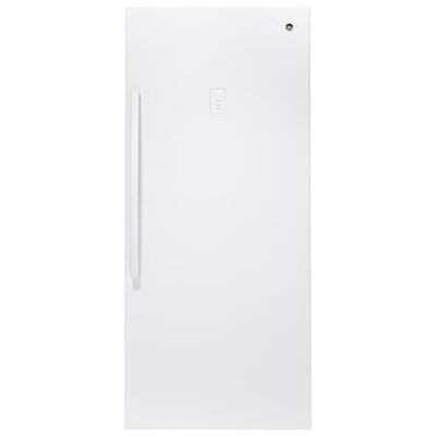 GE 33 in. 21.3 cu. ft. Upright Freezer with Adjustable Shelves & Digital Control - White | FUF21SMRWW