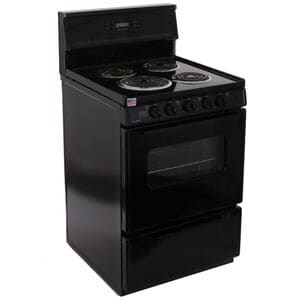 Premier 24 in. 2.9 cu. ft. Electric Range with Coil Burners - Black, , hires