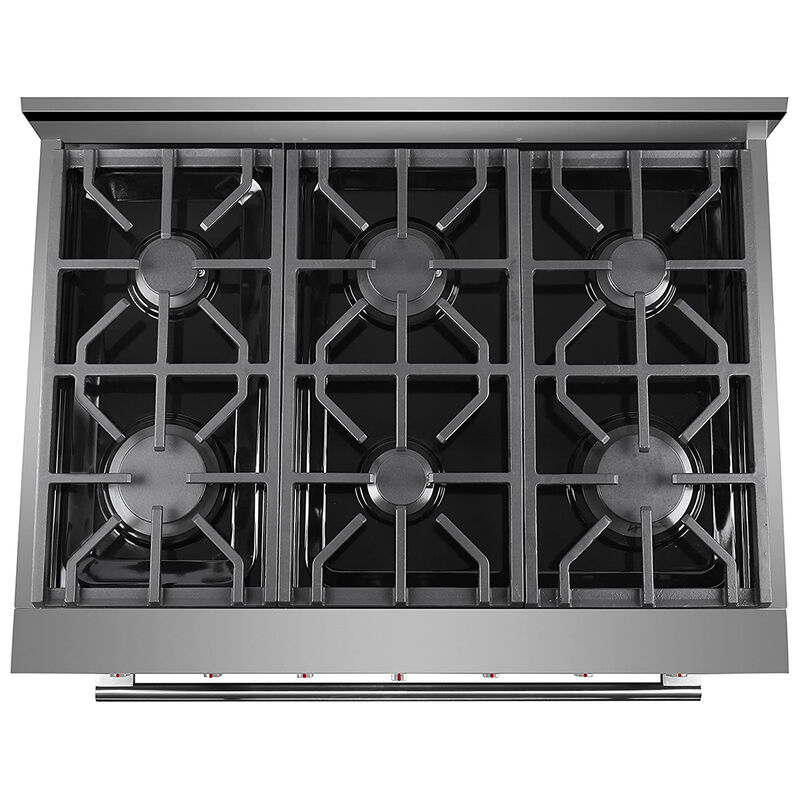 NXR 36 in. 5.5 cu. ft. Standard Convection Liquid Propane Gas Range with 6 Sealed Burners - Stainless Steel, , hires