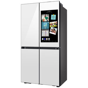 Samsung Bespoke 36 in. 22.5 cu. ft. Smart Counter Depth 4-Door French Door Refrigerator with Family Hub & Internal Water Dispenser - White Glass, White Glass, hires