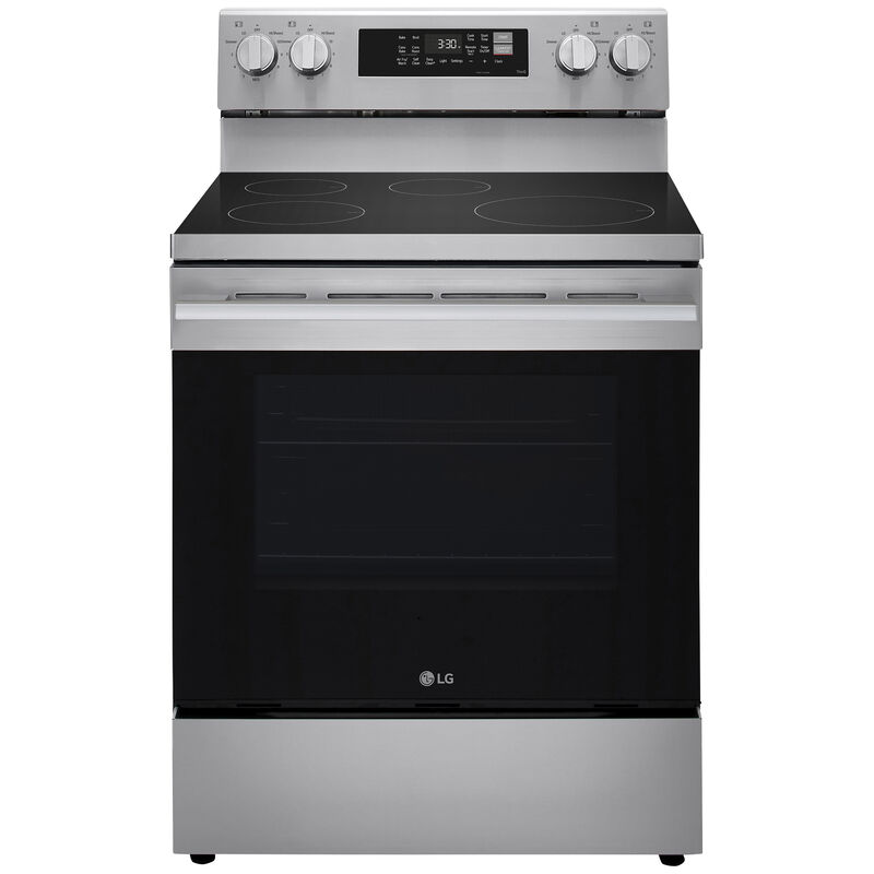 LG 30 in. 6.3 cu. ft. Smart Air-Fry True European Convection Electric Range with 4 Induction Burners - Stainless Steel, , hires