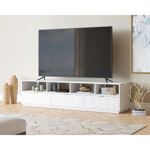 Sauder White 3-Drawer TV Credenza with Storage, , hires