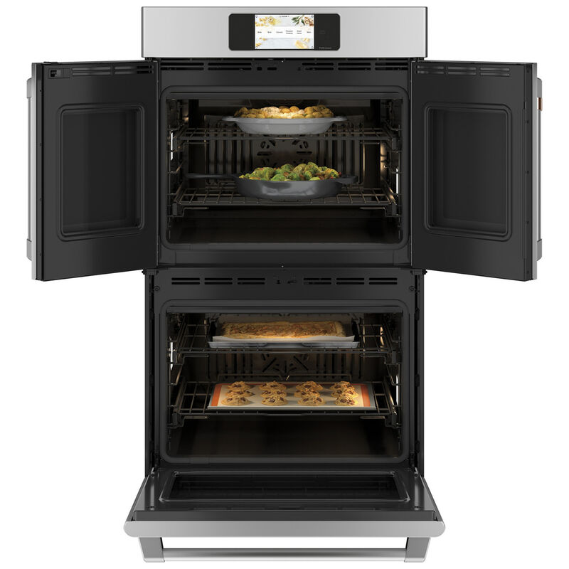 Cafe Professional Series 30 in. 10 cu. ft. Smart Top Control Electric Double Wall Oven with True European Convection - Stainless Steel, Stainless Steel, hires