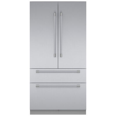 Thermador Freedom Collection 42 in. Built-In 23.9 cu. ft. Smart Counter Depth 4-Door French Door Refrigerator with Internal Water Dispenser - Stainless Steel | T42BT120NS