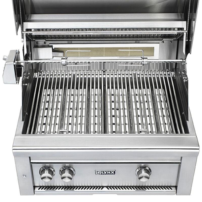 Lynx Professional 30 in. 3-Burner Built-In Natural Gas Grill with Rotisserie & Smoker Box - Stainless Steel, , hires