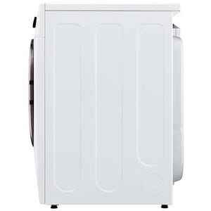 LG 27 in. 7.4 cu. ft. Smart Stackable Round-Door Gas Dryer with Built-In Intelligence, Sensor Dry, Turbo Steam, Sanitize & Steam Cycle - White, White, hires