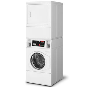 Speed Queen SV6 27 in. 3.4 cu. ft. Electric Commercial Front Load Laundry Center - White, , hires