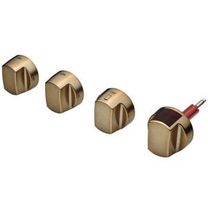 Wolf Brushed Brass Knob Kit for 36" Dual Fuel Range - No Charge Option, , hires