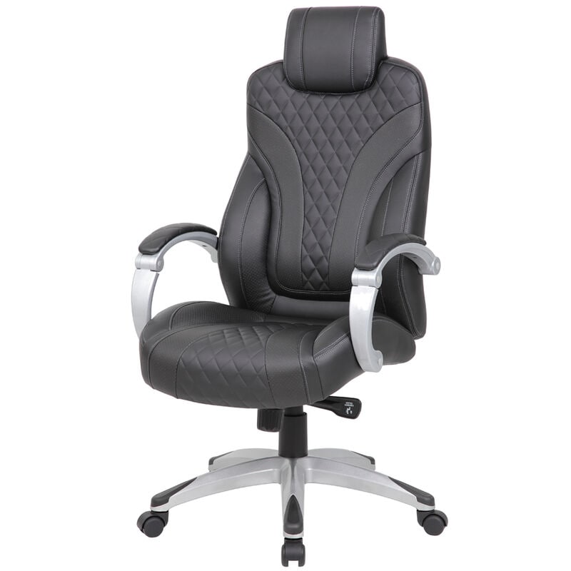 Boss Executive Hinged Arm Caressoft Chair - Black, , hires