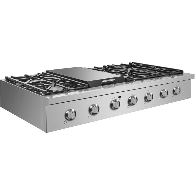 NXR Pro-Style Series 48 in. Natural Gas Cooktop with 6 Sealed Burners & Griddle - Stainless Steel, , hires