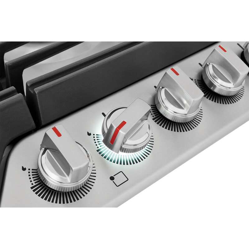 Frigidaire Gallery 36 in. 5-Burner Natural Gas Cooktop with Simmer Burner & Power Burner - Stainless Steel, Stainless Steel, hires