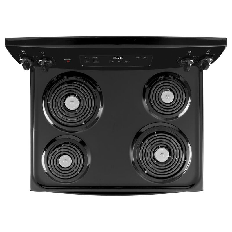 GE 30 in. 5 cu. ft. Electric Range with Coil Burners - Black, Black, hires