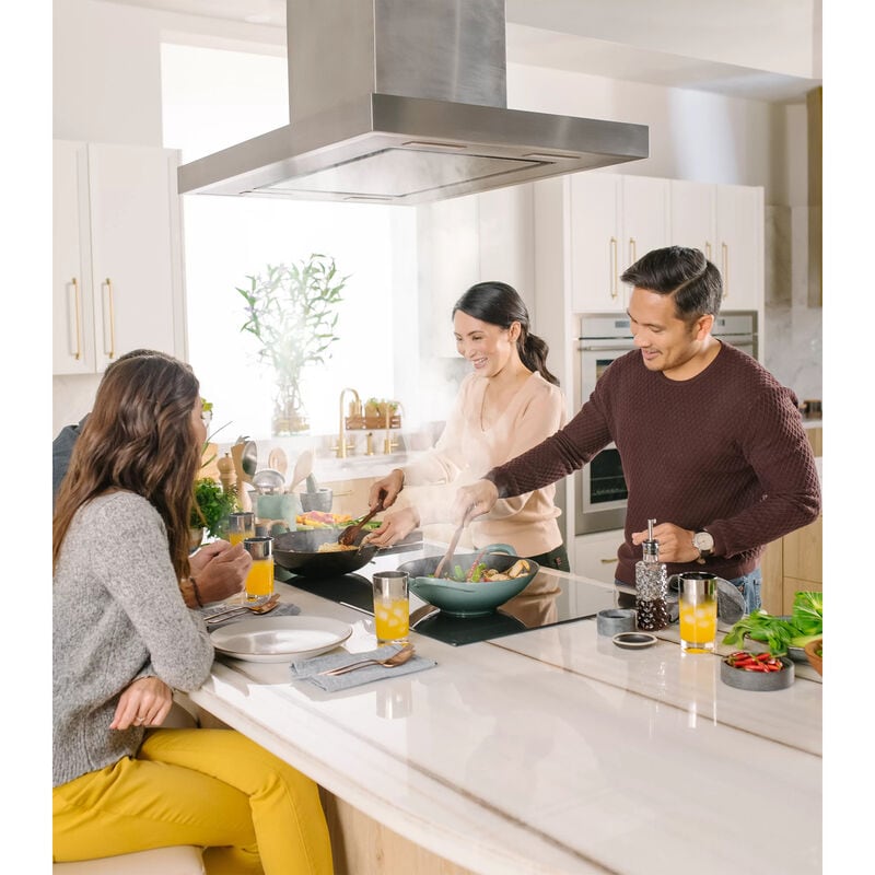 Thermador Masterpiece Series 36 in. Smart Convertible Chimney Style Range Hood with 600 CFM, 4 Fan Speeds & 4 LED Lights - Stainless Steel, , hires