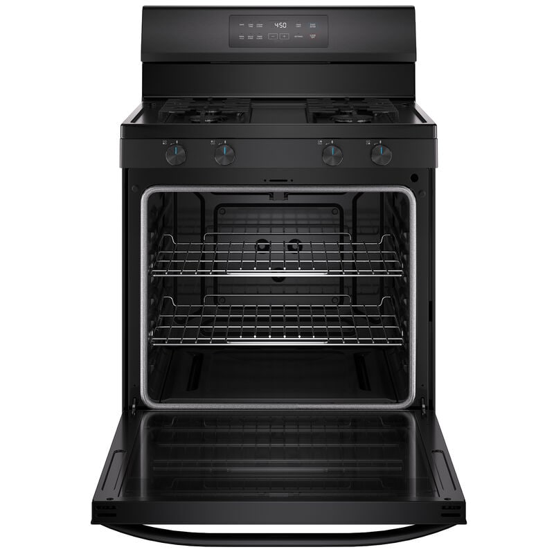 Midea 30 in. 6.1 cu. ft. Gas Range with 4 Sealed Burners - Black, Black, hires