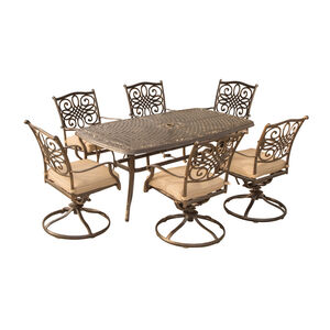 Hanover Traditions 7-Piece Dining Set with Six Swivel Dining Chairs, , hires