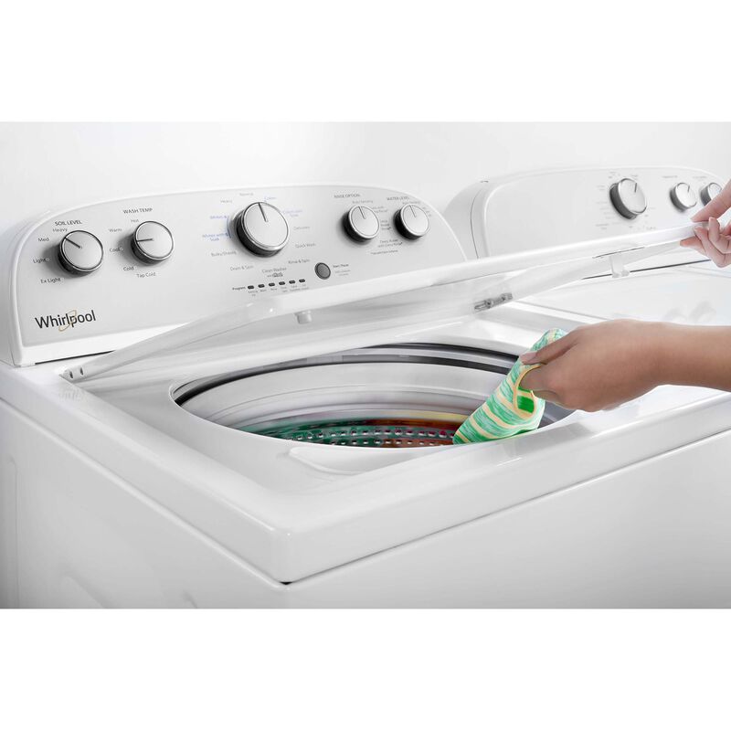 Whirlpool 28 in. 3.8 cu. ft. Top Load Washer with Agitator & Soil Level Selection - White, , hires